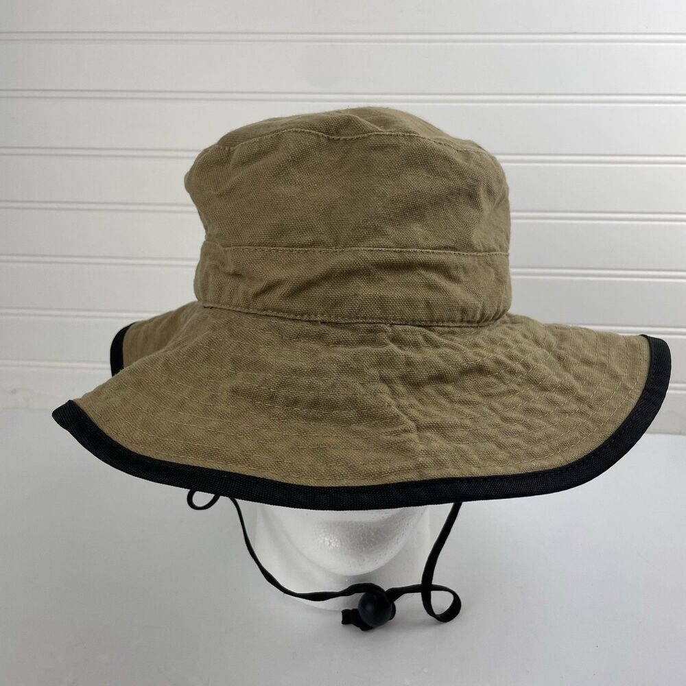 Kavu Bucket Hat Khaki Tan Boonie Fishing Outdoor Hiking Drawstring USA Made